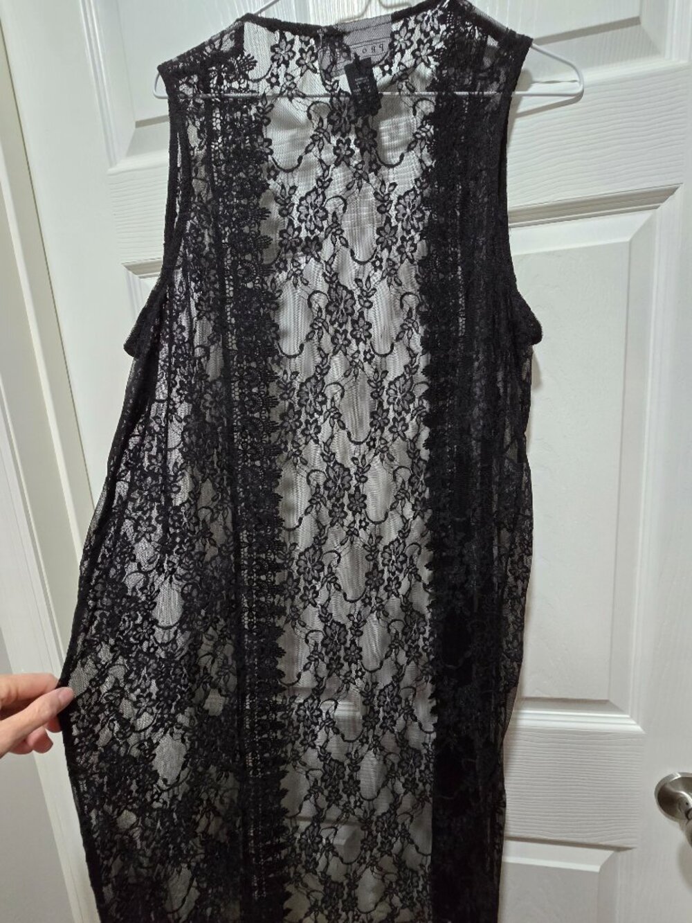 Project 28 Black Lace Cardigan Witchy Dark Fairy Whimsygoth Gothic Small